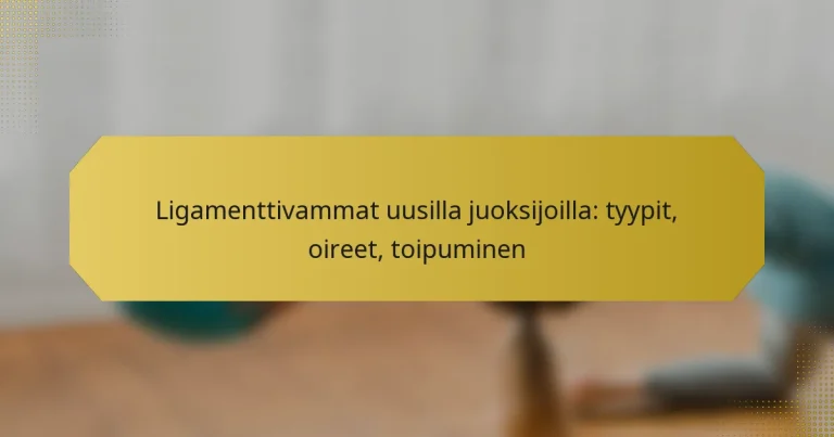 Ligamenttivammat uusilla juoksijoilla: tyypit, oireet, toipuminen