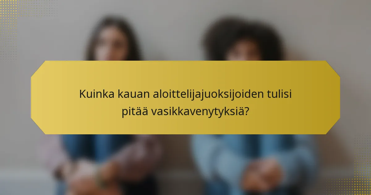 Kuinka kauan aloittelijajuoksijoiden tulisi pitää vasikkavenytyksiä?