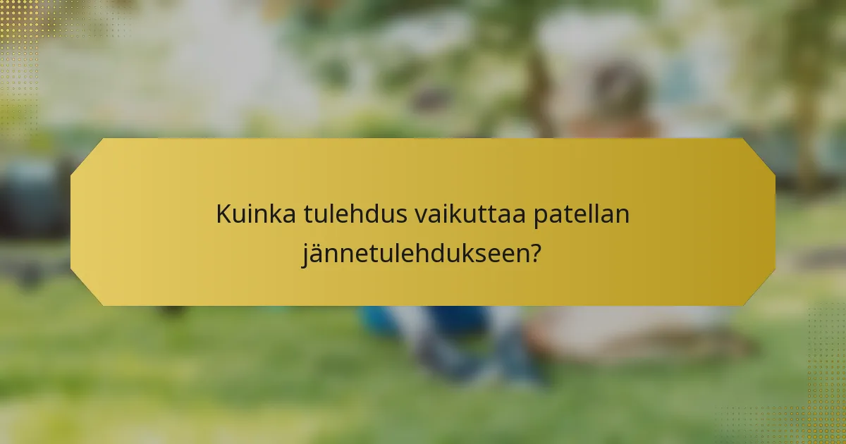 Kuinka tulehdus vaikuttaa patellan jännetulehdukseen?