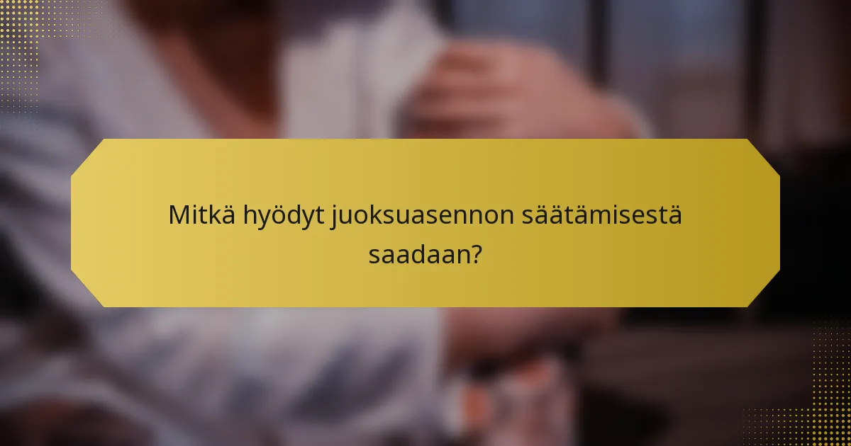 Mitkä hyödyt juoksuasennon säätämisestä saadaan?