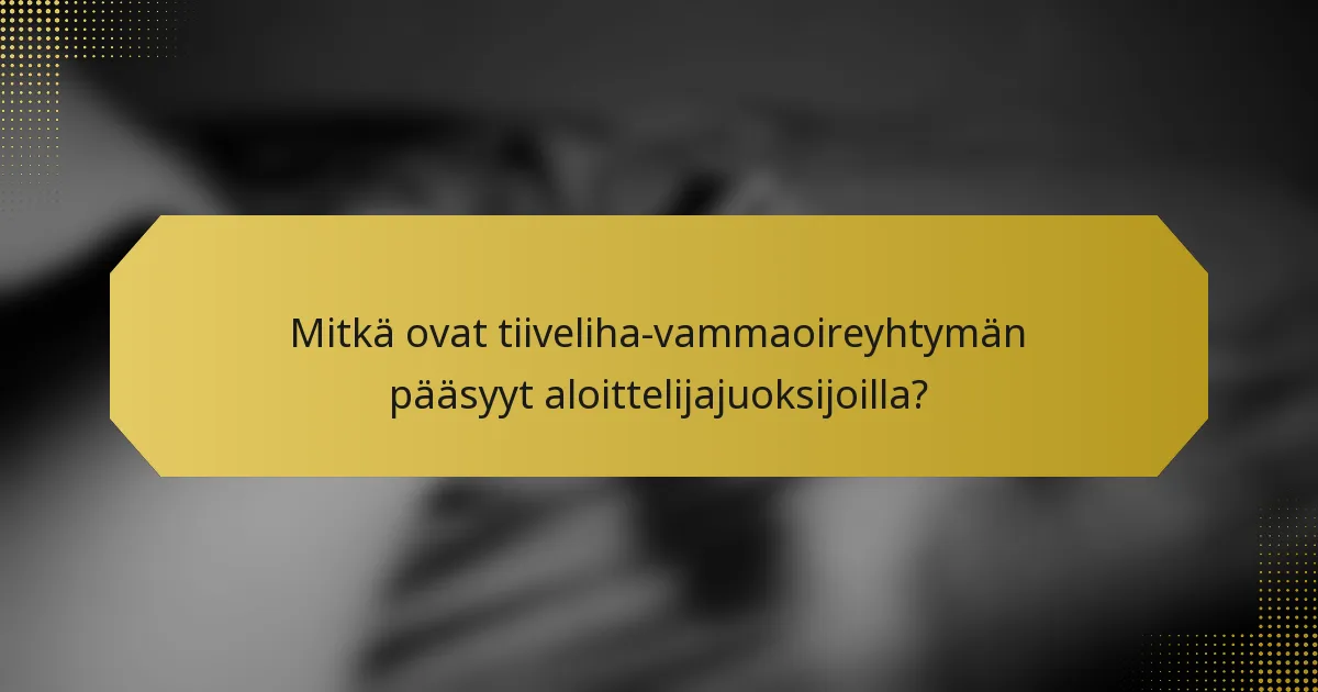 Mitkä ovat tiiveliha-vammaoireyhtymän pääsyyt aloittelijajuoksijoilla?